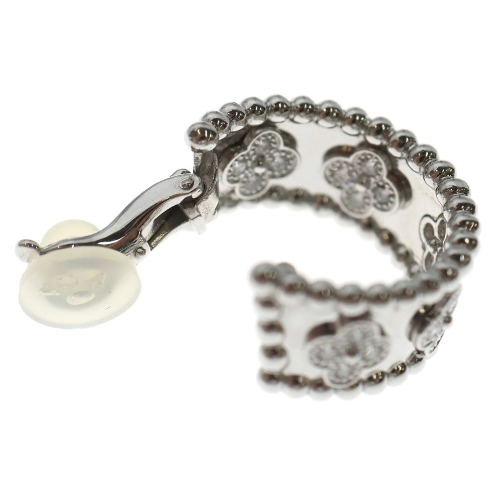 Van Cleef & Arpels(ヴァンクリーフアンドアーペル) ペルレ クローバー ダイヤ イヤリング K18WG ホワイトゴールド VCARO2ML00 レディース