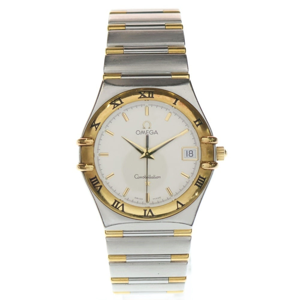 OMEGA(オメガ) コンステレーション ホワイト文字盤 クォーツ ステンレスウォッチ 腕時計 シルバー/イエローゴールド SS×YG/QZ 1312.30