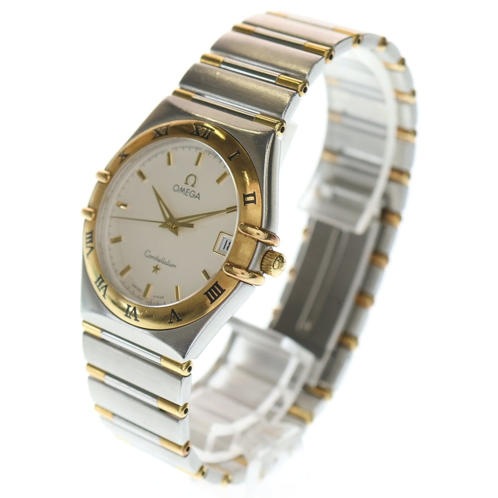 OMEGA(オメガ) コンステレーション ホワイト文字盤 クォーツ ステンレスウォッチ 腕時計 シルバー/イエローゴールド SS×YG/QZ 1312.30