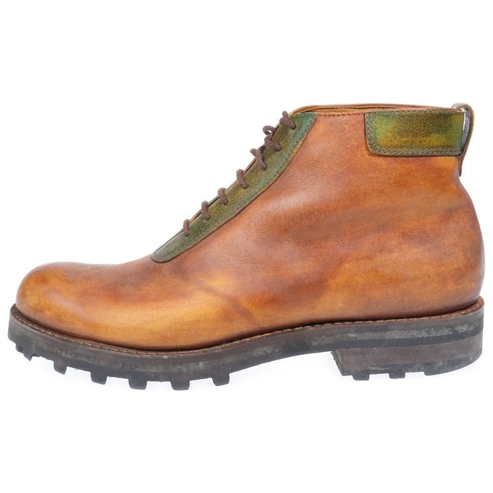 Berluti(ベルルッティ) バルモラル スエードレザー レースアップ ショートブーツ シューズ ブラウン