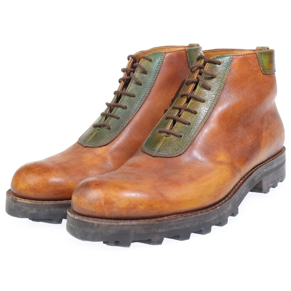 Berluti(ベルルッティ) バルモラル スエードレザー レースアップ ショートブーツ シューズ ブラウン