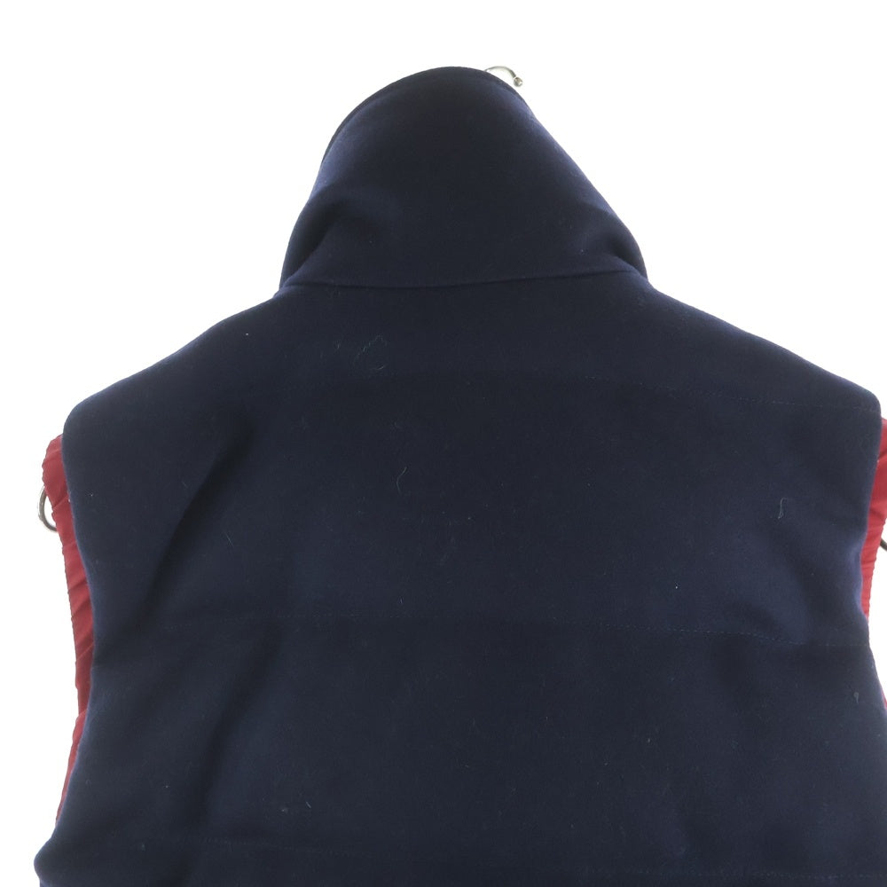 MONCLER(モンクレール) 15AW BASTIEN バスティアン フロントロゴパッチ ダウンベスト ネイビー A209H4333025 57644 レディース