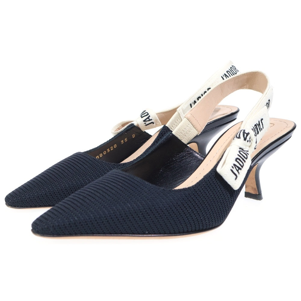 Christian Dior(クリスチャンディオール) J'ADIOR ジャディオール リボン スリングバック ヒールパンプス ブラック レディース KDC200TFLS900