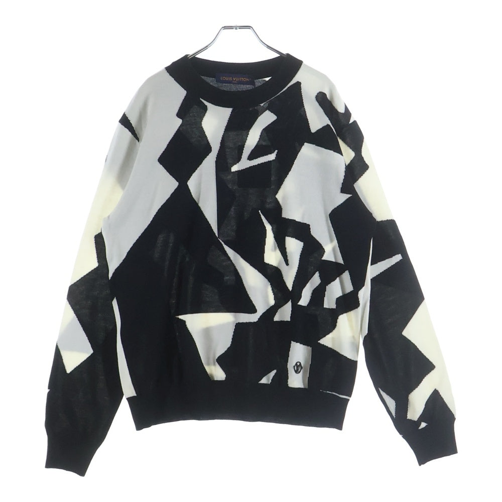 LOUIS VUITTON(ルイヴィトン) 23SS LVアブストラクトハウンドトゥースニット ブラック/ホワイト RM231M T26 HON34W