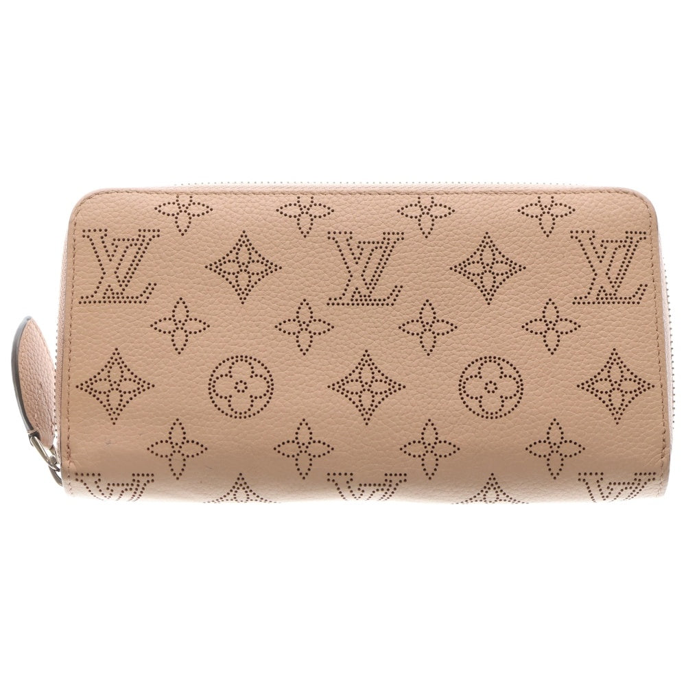 LOUIS VUITTON(ルイヴィトン) マヒナ ジッピーウォレット ロングウォレット 長財布 カードケース ピンク レザー マグノリア M61868 シルバー金具 レディース