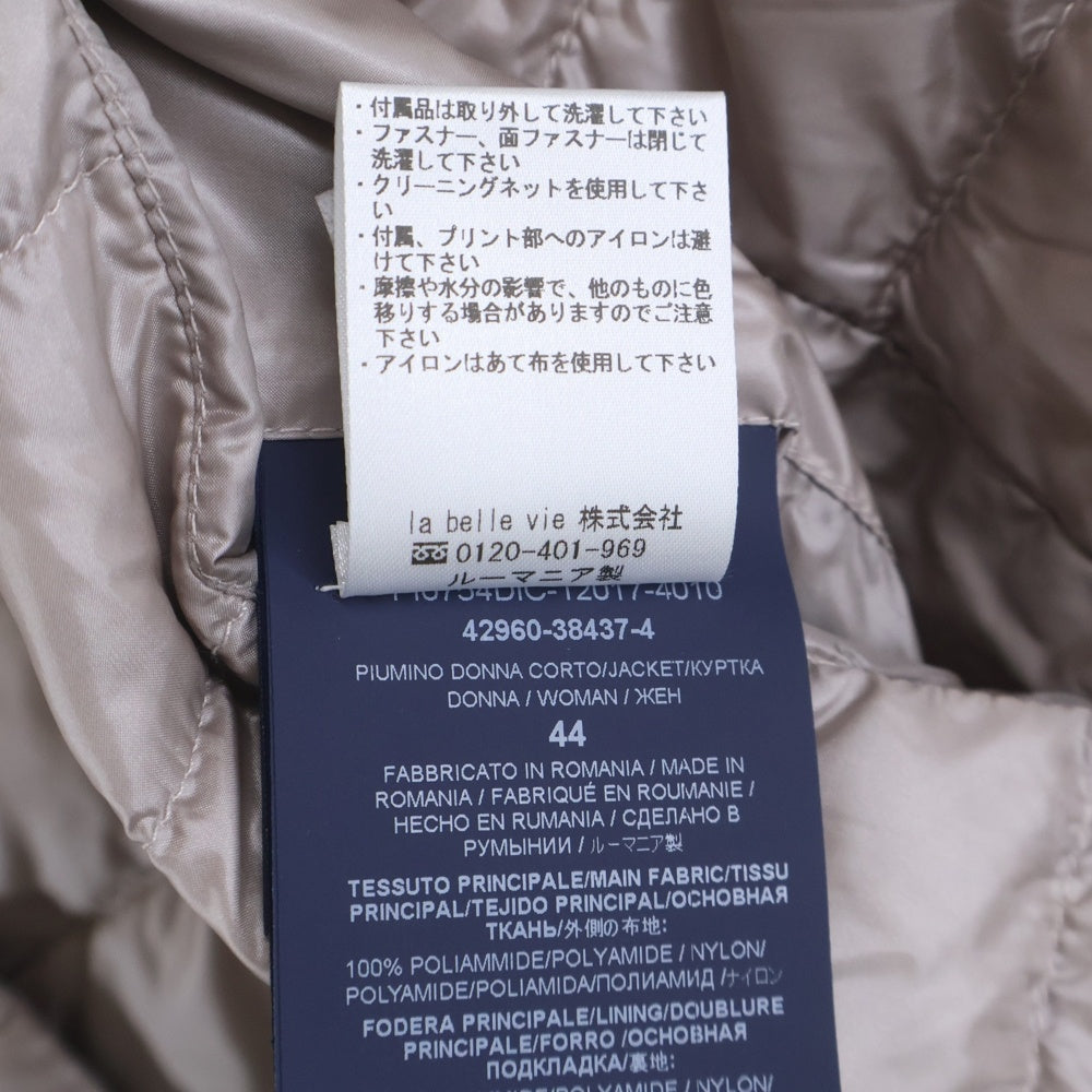 HERNO(ヘルノ) ICONICO ダウン 半袖ブラウス ベージュ PI0754DIC レディース