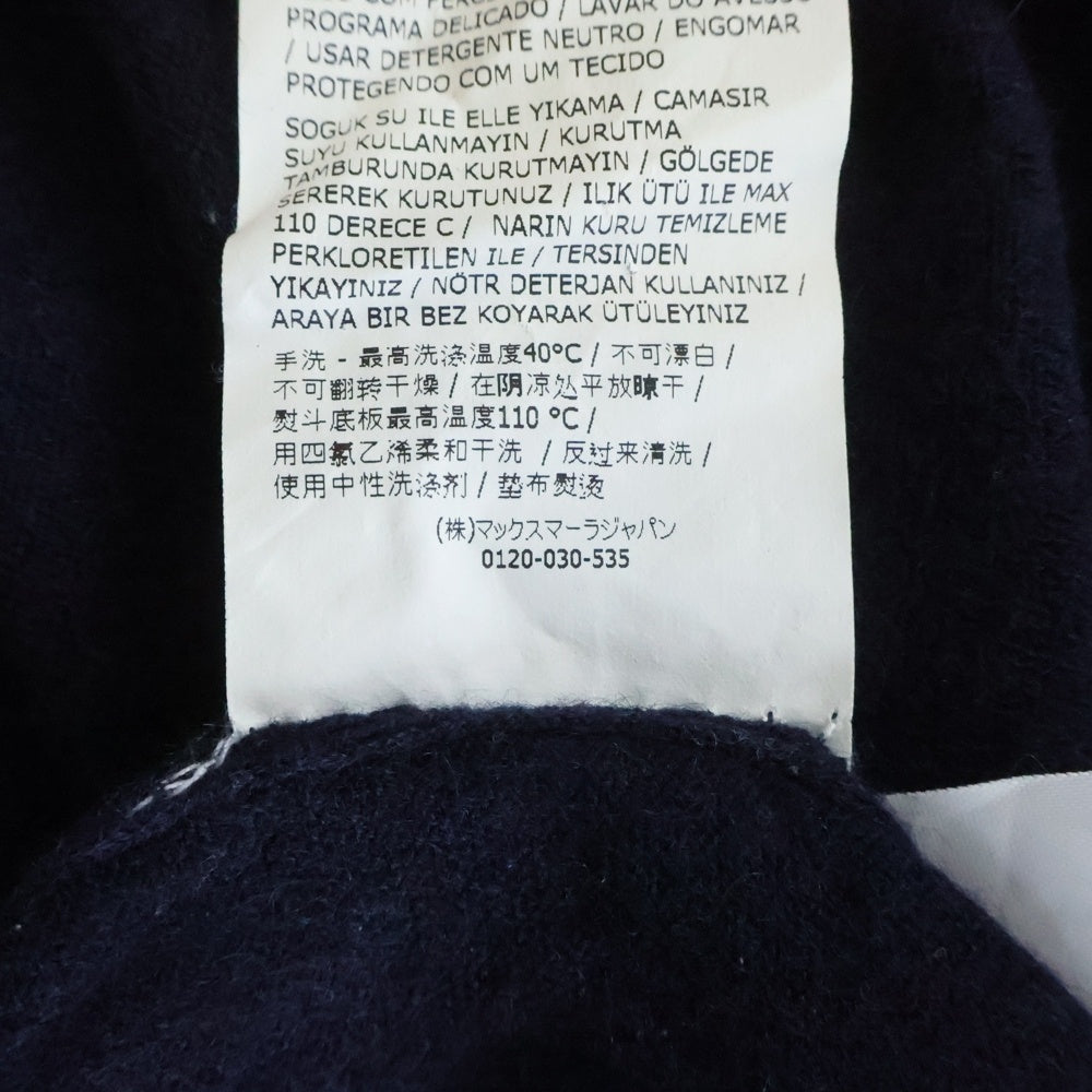 Max Mara(マックスマーラ) ウールカシミヤ サイドボタン ワンピース ネイビー レディース