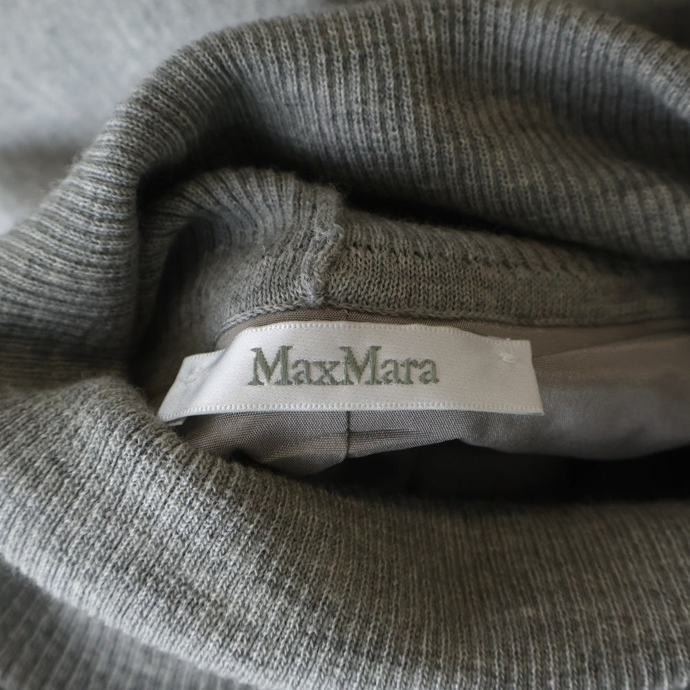 Max Mara(マックスマーラ) コットンウール ハイネックワンピース グレー 162606836700 レディース
