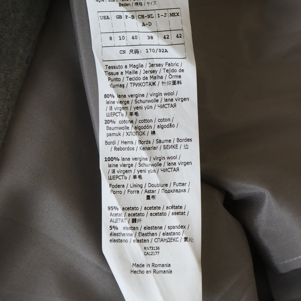 Max Mara(マックスマーラ) コットンウール ハイネックワンピース グレー 162606836700 レディース