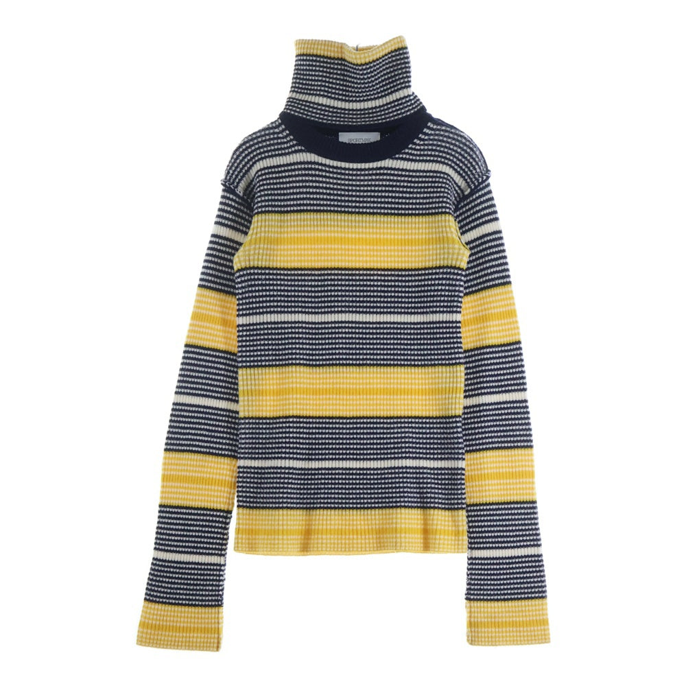 SPORTMAX(スポーツマックス) ボーダーニットセーター ネイビー/イエロー 23660529 レディース