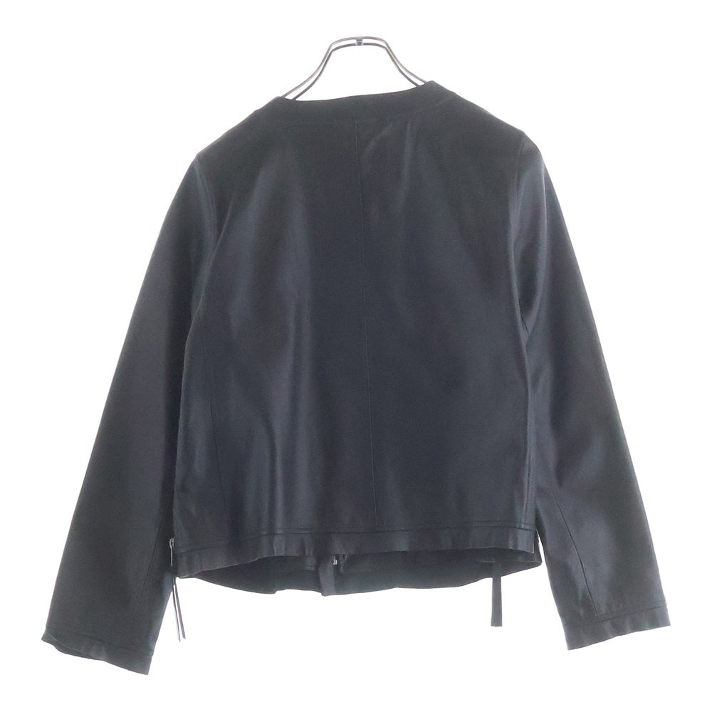 Weekend Max Mara(ウィークエンド マックスマーラ) ウィークエンド ノーカラーラムレザージャケット ブラック 544604896 レディース