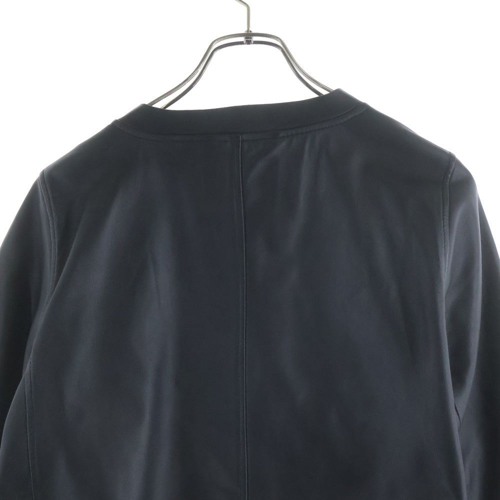 Weekend Max Mara(ウィークエンド マックスマーラ) ウィークエンド ノーカラーラムレザージャケット ブラック 544604896 レディース