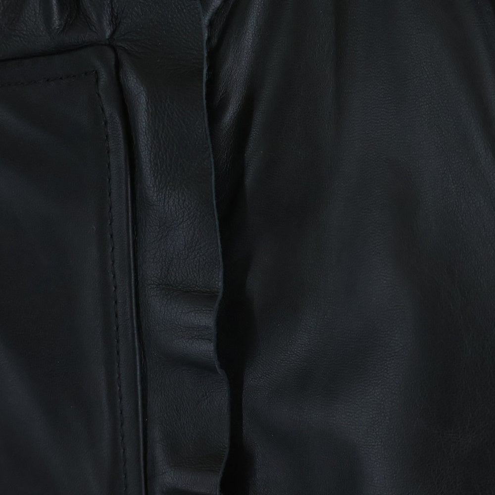 Weekend Max Mara(ウィークエンド マックスマーラ) ウィークエンド ノーカラーラムレザージャケット ブラック 544604896 レディース