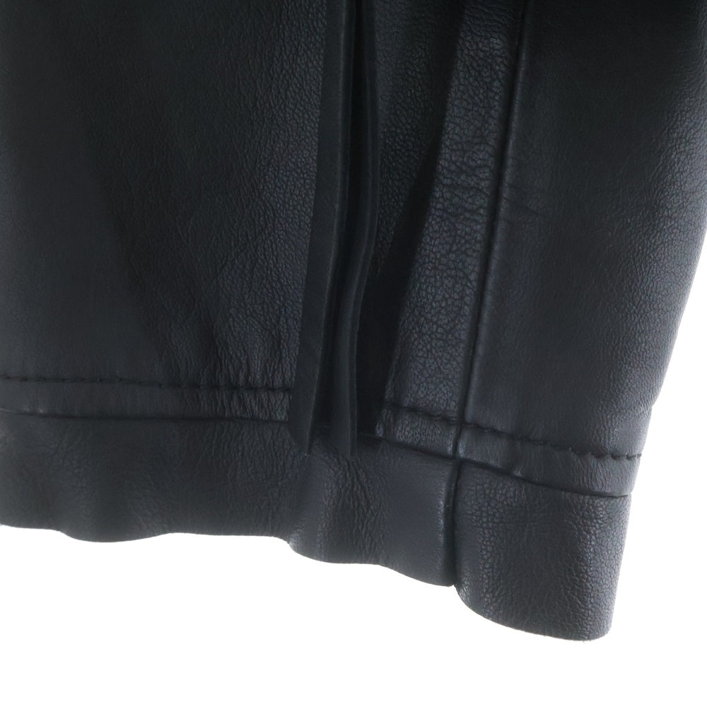 Weekend Max Mara(ウィークエンド マックスマーラ) ウィークエンド ノーカラーラムレザージャケット ブラック 544604896 レディース