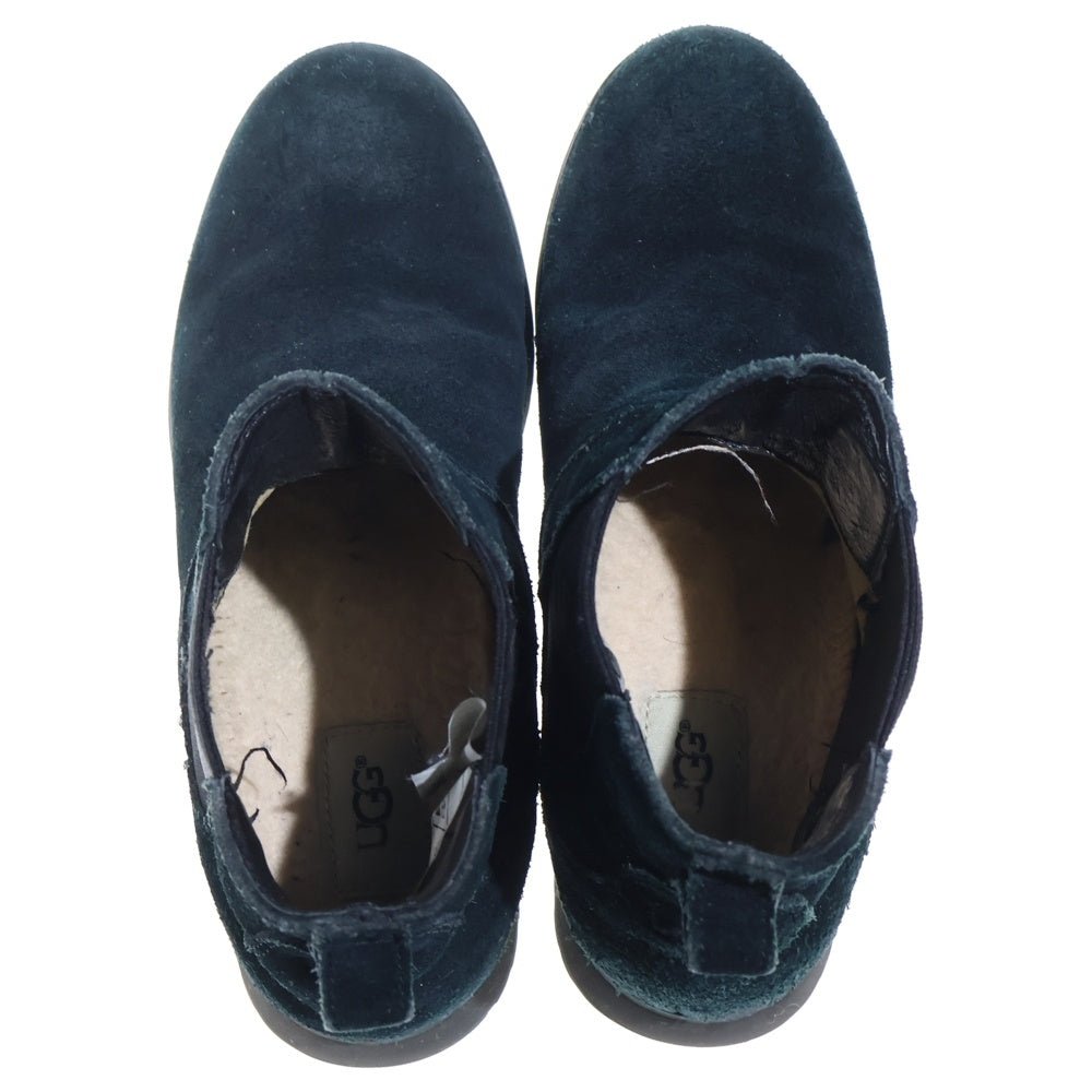 UGG(アグ) スウェードレザー サイドゴア ショートブーツ ネイビー
