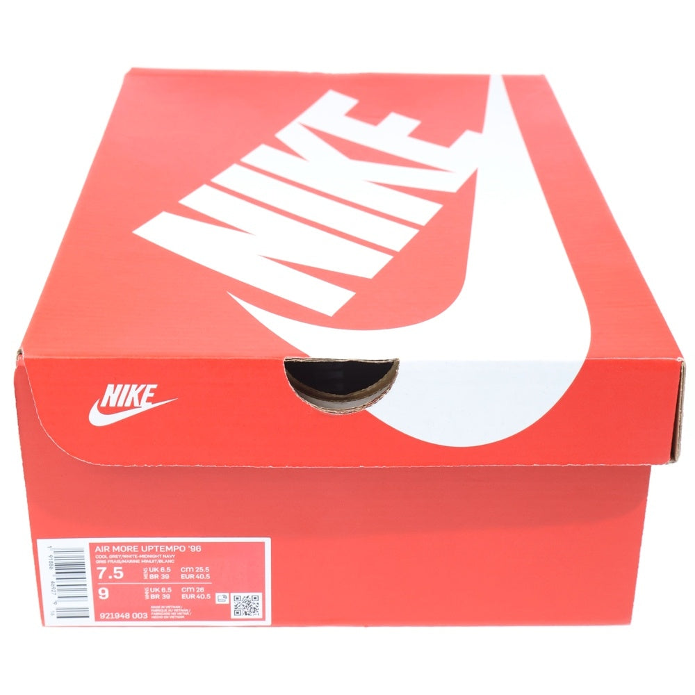 NIKE(ナイキ) AIR MORE UPTEMPO 96 921948-003 エアモアアップテンポ ハイカットスニーカー グレー/ネイビー US7.5/25.5cm 921948-003