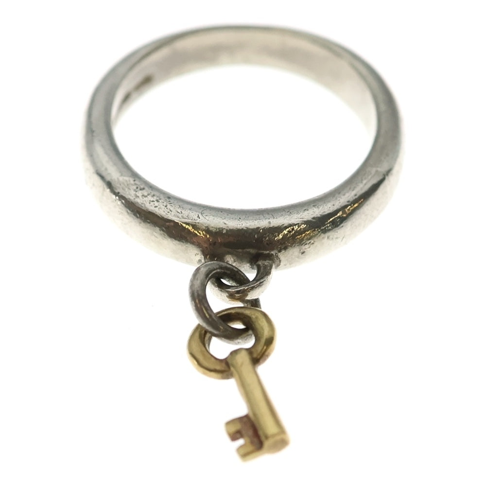 TIFFANY & Co.(ティファニー) キーチャームリング 鍵 指輪 シルバー×ゴールド 925×750♯11.5