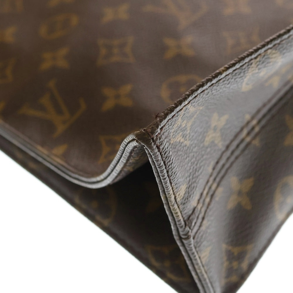 LOUIS VUITTON(ルイヴィトン) モノグラム サックプラ トートバッグ ハンドバッグ ブラウン レザー×PVC M51140 ゴールド金具