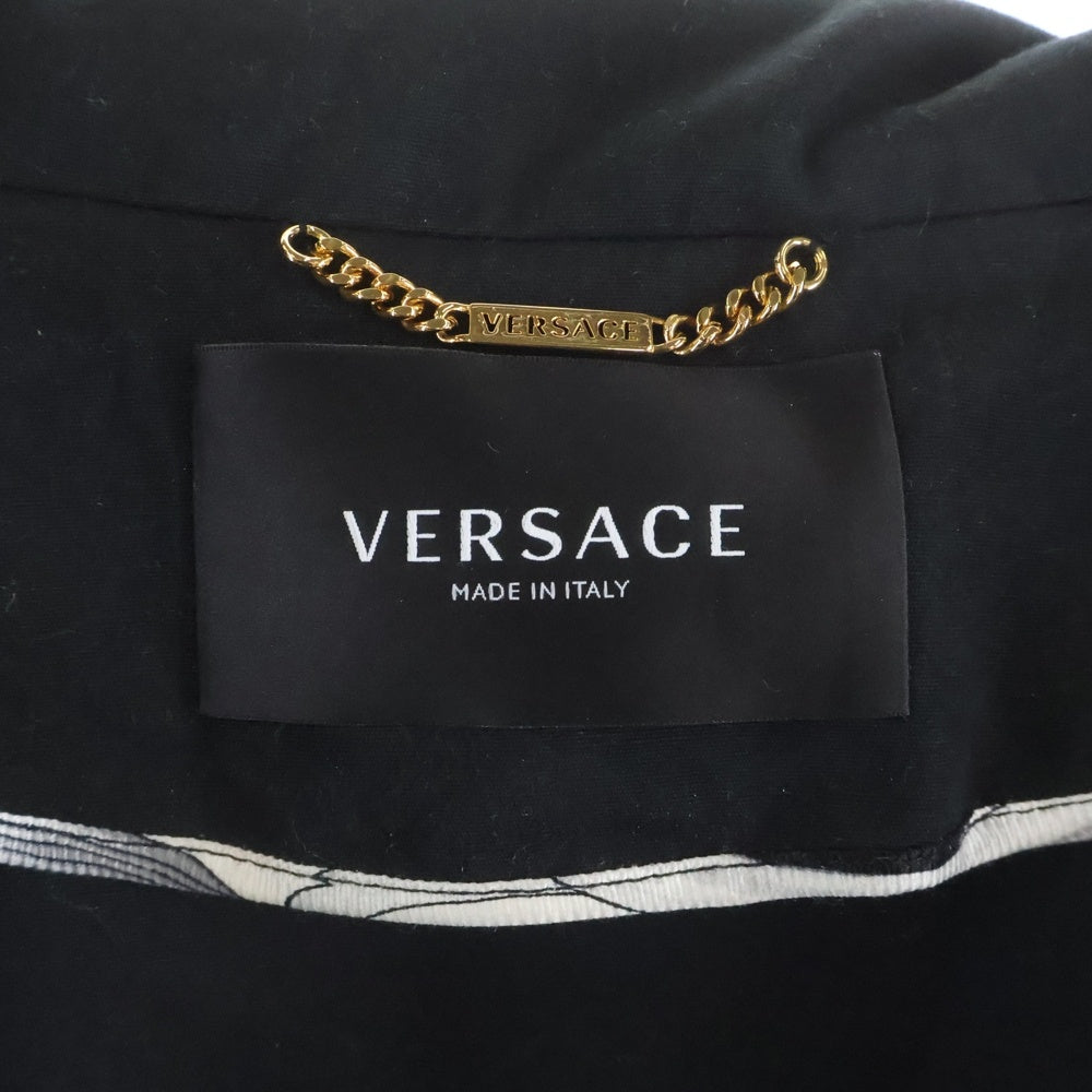 VERSACE(ヴェルサーチ) 22AW Baroque バロック フーデッドジャケット ブラック/ホワイト 1005721-1A04394