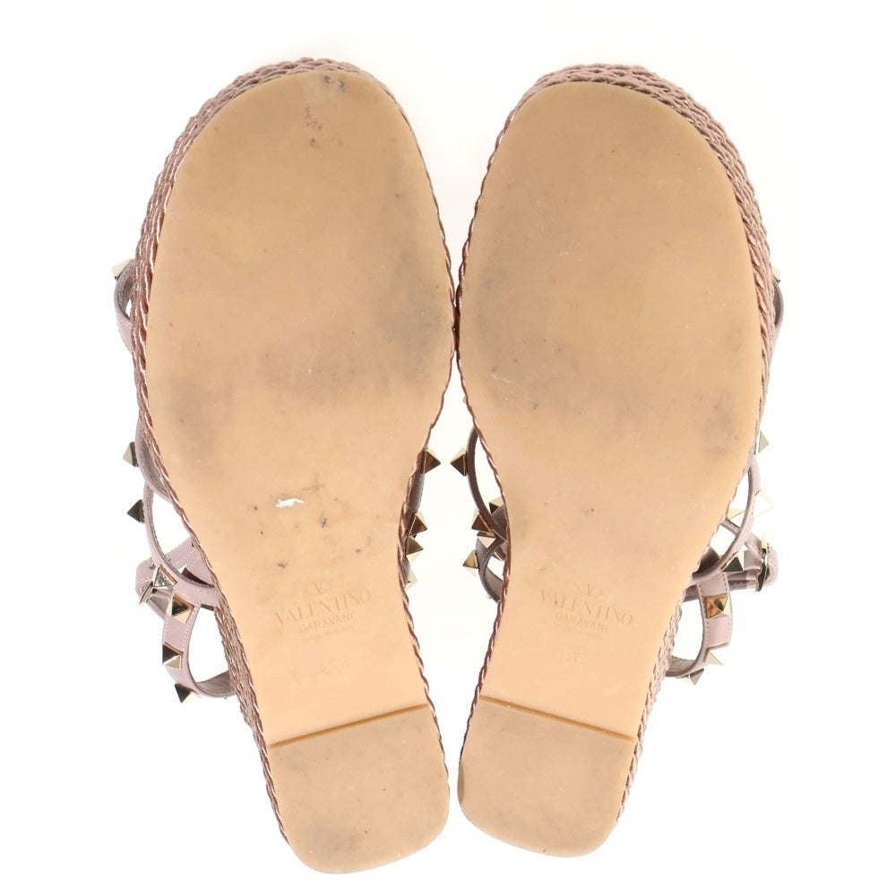 VALENTINO(ヴァレンティノ) ロックスタッズカーフスキンウェッジサンダル レディース