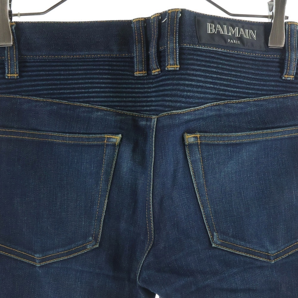 BALMAIN(バルマン) バイカーデニムパンツ インディゴ S5HT551C710