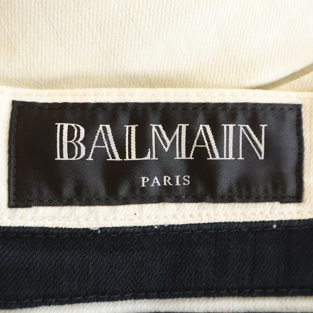 BALMAIN(バルマン) バイカーデニムパンツ ホワイト