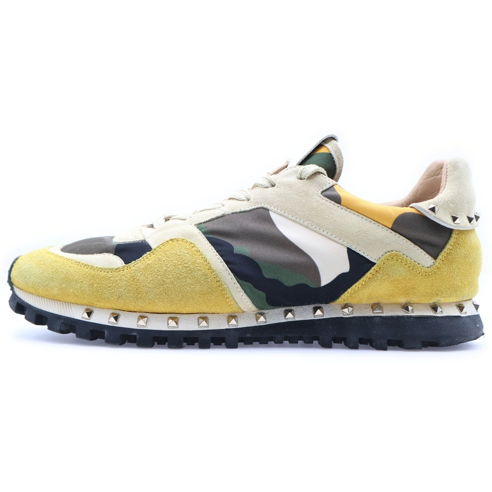VALENTINO GARAVANI(ヴァレンチノガラヴァーニ) Rockstud Low ロックスタッズ ローカットスニーカー イエロー 42 FN952Y2