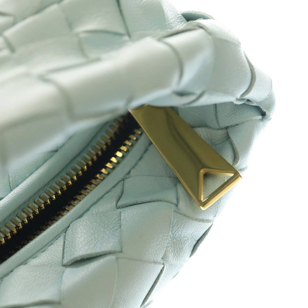 BOTTEGA VENETA(ボッテガヴェネタ) イントレチャート ミニジョディ ハンドバッグ ライトブルー レザー レディース