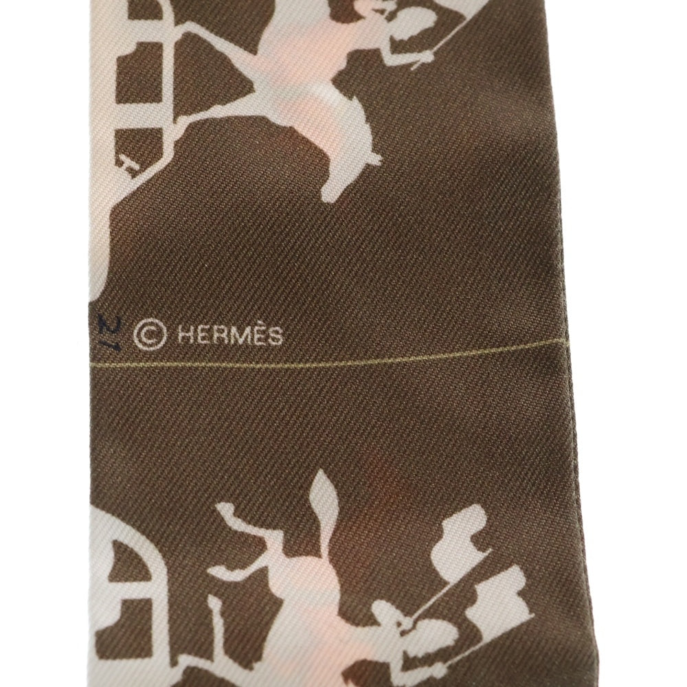 HERMES(エルメス) ツイリー スカーフ パラード ブラウン系 シルク