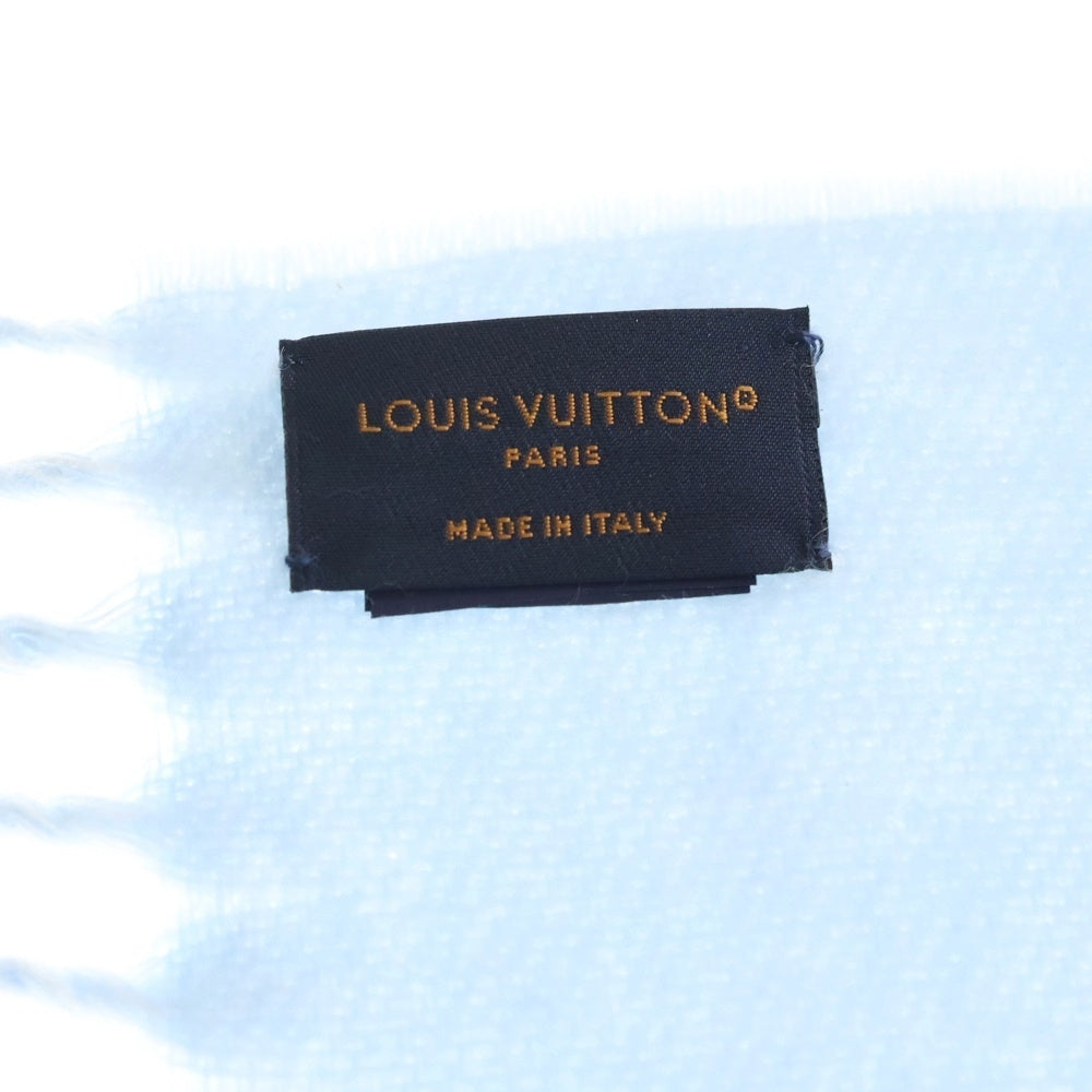 LOUIS VUITTON(ルイヴィトン) レイキャビック ストール フリンジ マフラー ライトブルー M90896 レディース