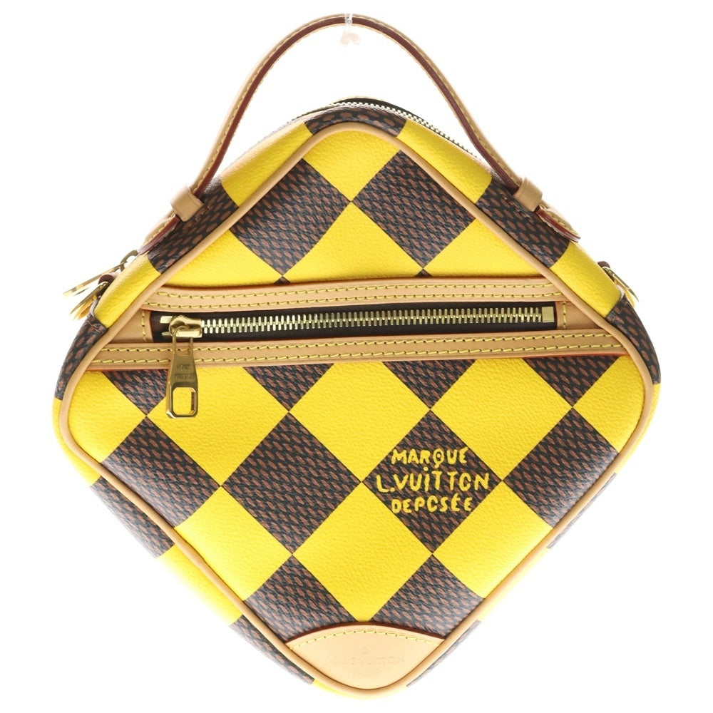 LOUIS VUITTON(ルイヴィトン) ダミエポップ チェス メッセンジャー 2wayバッグ ショルダーバッグ ブラウン×イエロー PVCレザー RFID N40562 レディース