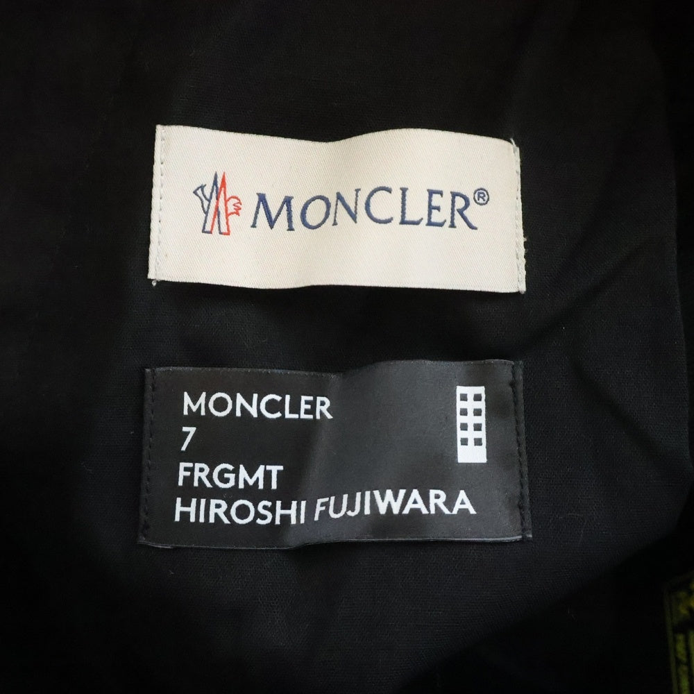 MONCLER(モンクレール) 21AW ×FRAGMENT HIROSHI FUJIWARA PANTALONE フラグメントヒロシフジワラ ツータック コットンワイドパンツ トラウザー ブラック G209U2A00004 G209U2A00004