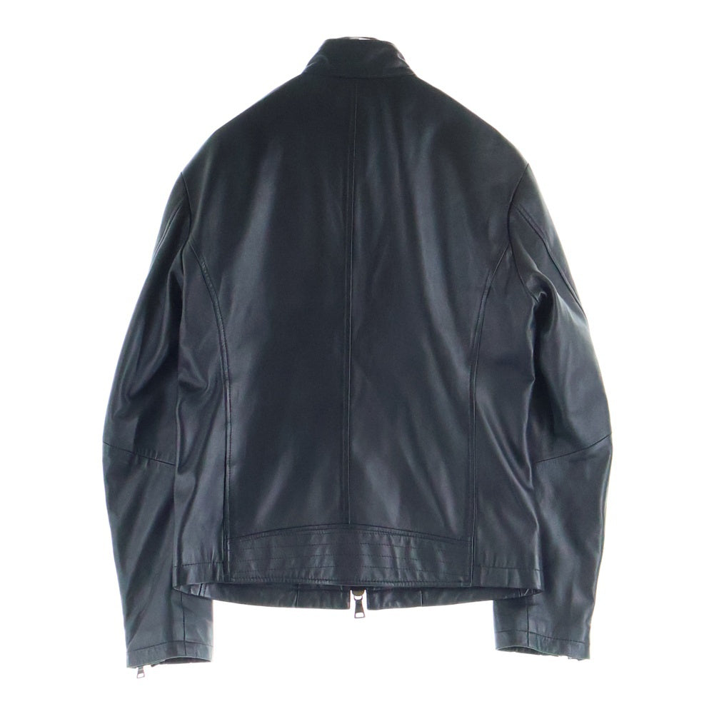 BURBERRY BLACK LABEL(バーバリー ブラックレーベル) レザー ライダースジャケット ブラック BMP12-309-09