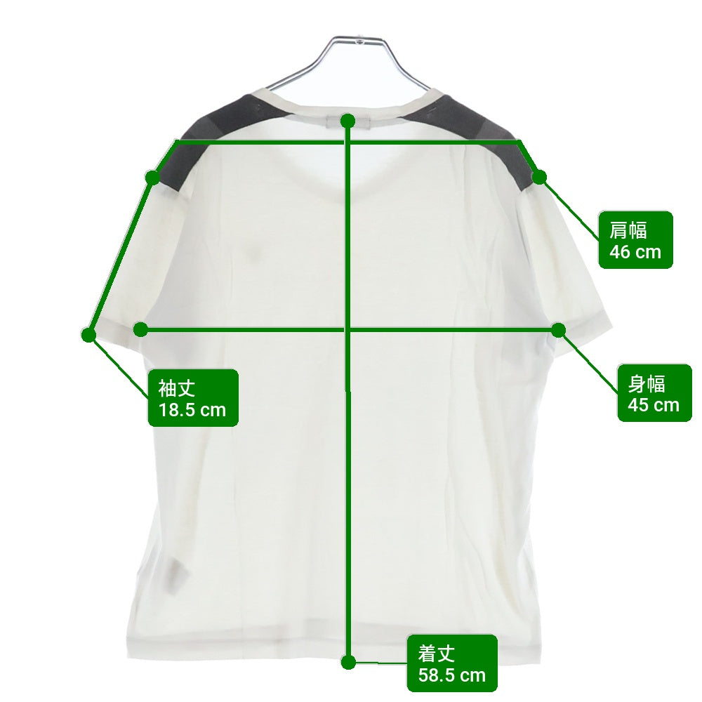 BLACK LABEL CRESTBRIDGE(ブラックレーベルクレストブリッジ) 肩チェック切替半袖Tシャツ ホワイト 51P11-610-02