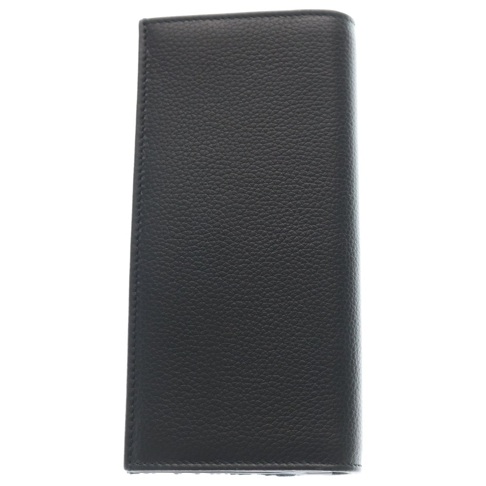 Christian Dior(クリスチャンディオール) サドル バーティカル 二つ折り財布 ロングウォレット 長財布 ブラック キャンバス×レザー レディース