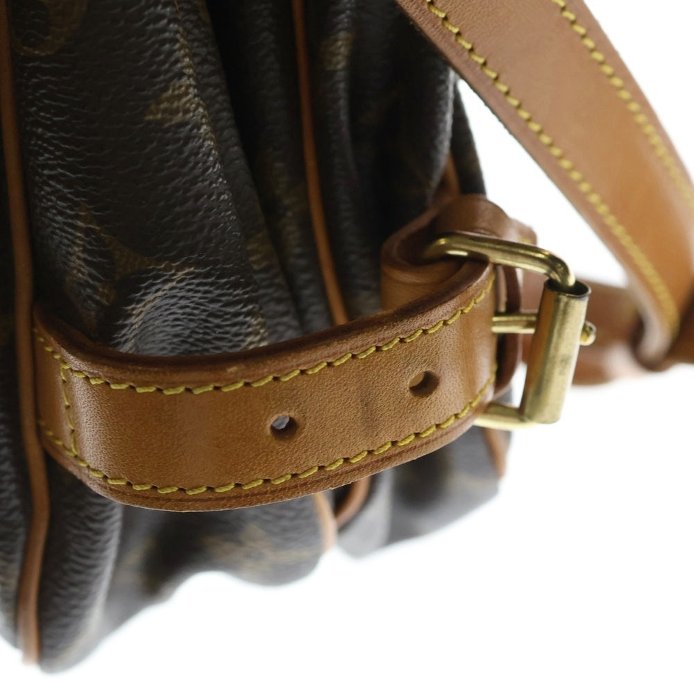 LOUIS VUITTON(ルイヴィトン) モノグラム ソミュール30 ショルダーバッグ ブラウン レザー×PVC M42256 ゴールド金具