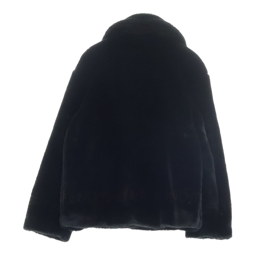 FENDI(フェンディ) ロゴライン エコファー ジャケット31.534519 ブラック レディース