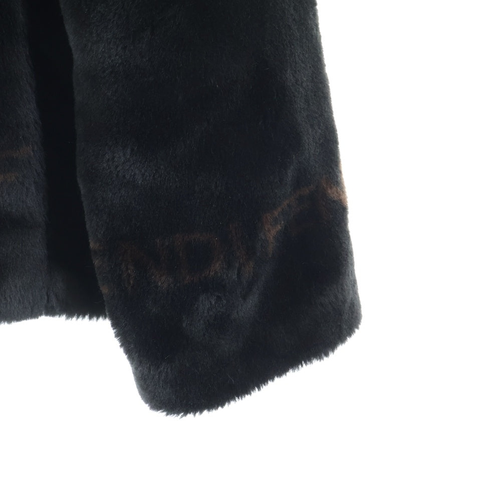 FENDI(フェンディ) ロゴライン エコファー ジャケット31.534519 ブラック レディース