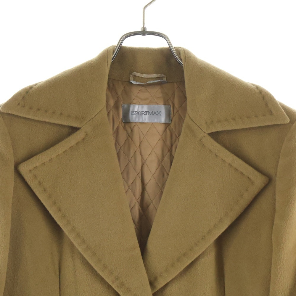 SPORTMAX(スポーツマックス) キャメル ウール チェスターコート ブラウン レディース