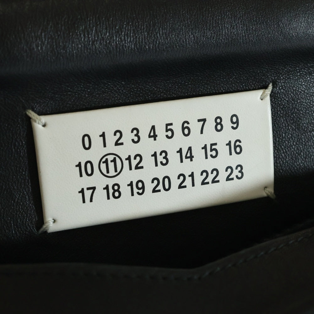 Maison Margiela(メゾンマルジェラ) グラムスラム ミディアム ショルダーバッグ ブラック レザー レディース