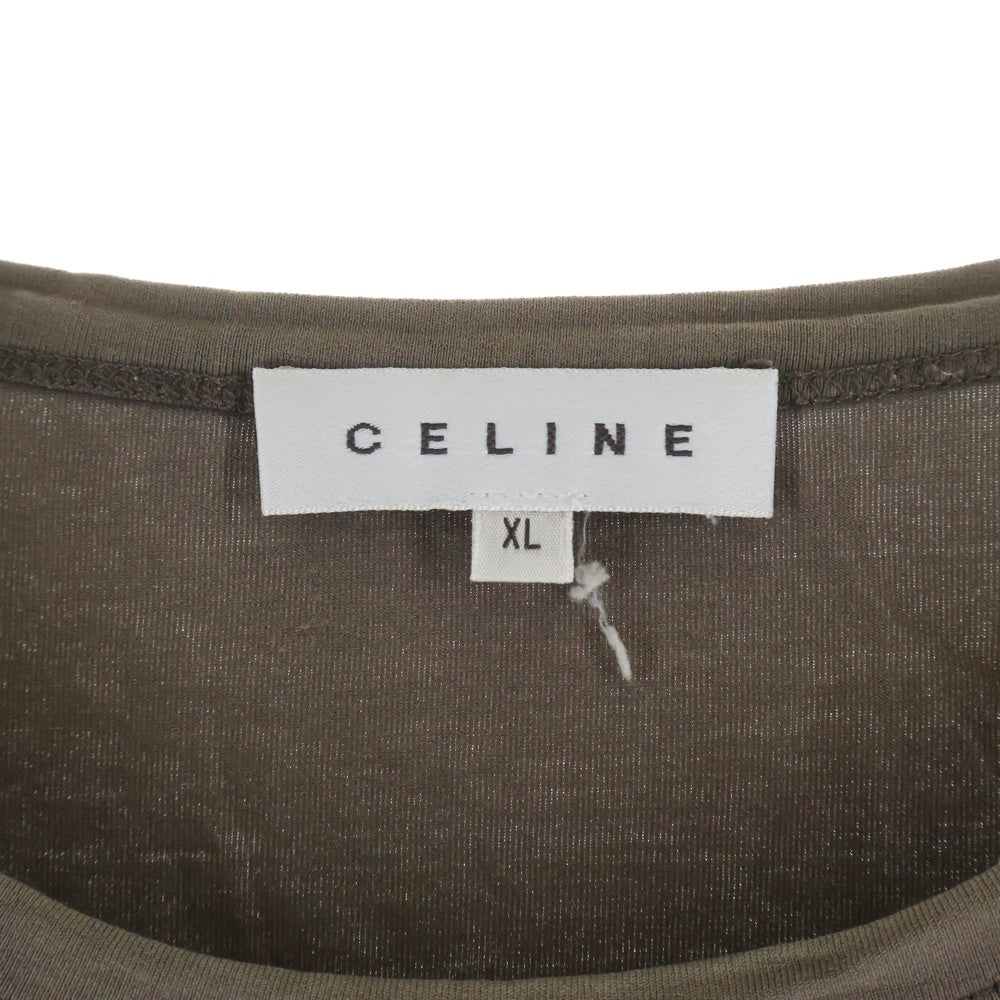 CELINE(セリーヌ) エンブレム刺繍Tシャツ カットソー ブラウン 29A19/2213 レディース