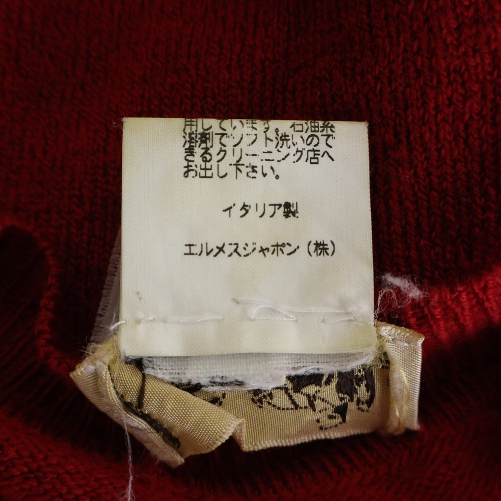 HERMES(エルメス) ウール 長袖ニット セーター レッド レディース