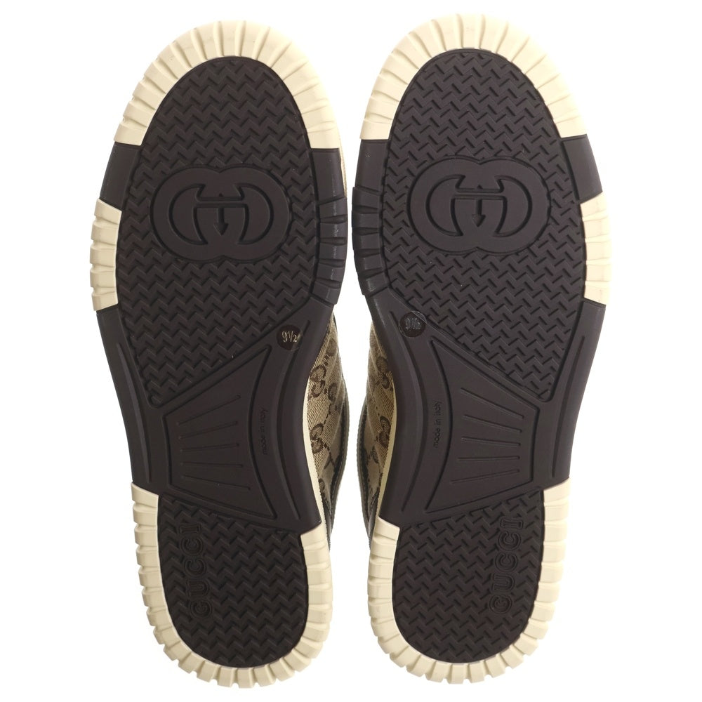GUCCI(グッチ) グッチ リウェブ GGキャンバスローカットスニーカー ベージュ 91/2 787476