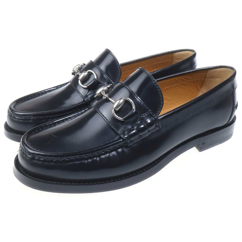 GUCCI(グッチ) ホースビット レザー ローファー ブラック 776660