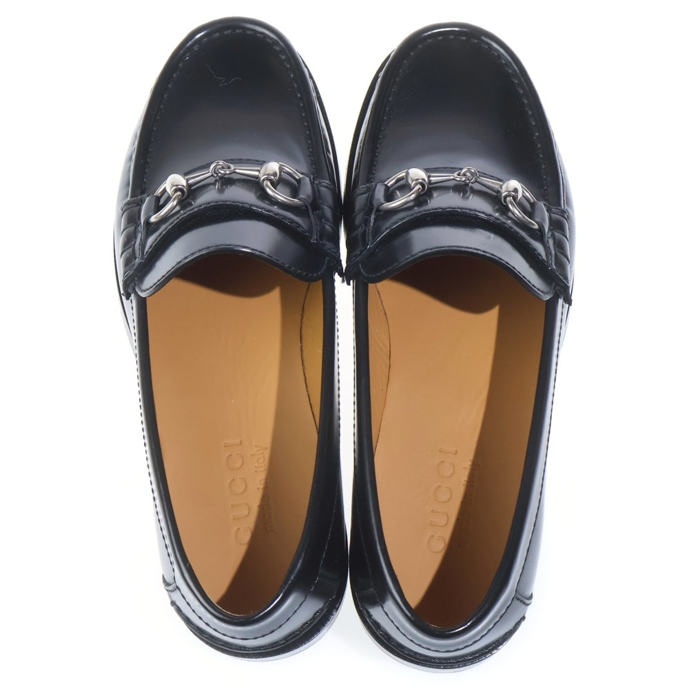 GUCCI(グッチ) ホースビット レザー ローファー ブラック 776660
