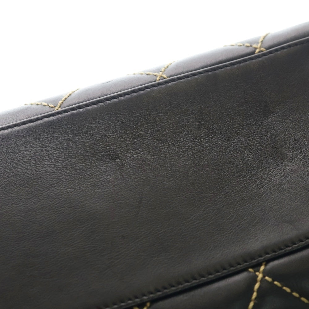 CHANEL(シャネル) ワイルドステッチ ココマーク トートバッグ ハンドバッグ ブラック ラムスキン ゴールド金具 レディース