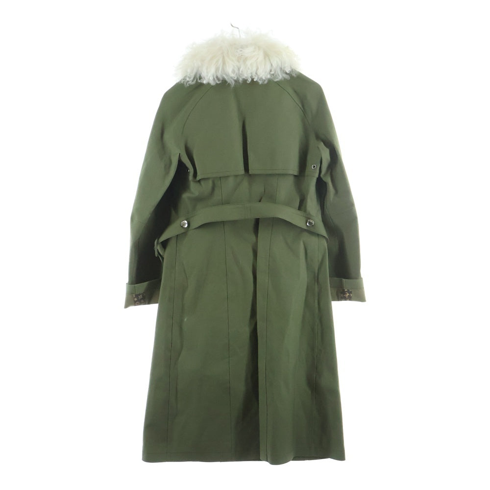LOUIS VUITTON(ルイヴィトン) 15AW マッキントッシュ別注 ファー付き トレンチコート カーキ RW152A F8CO13B77 レディース