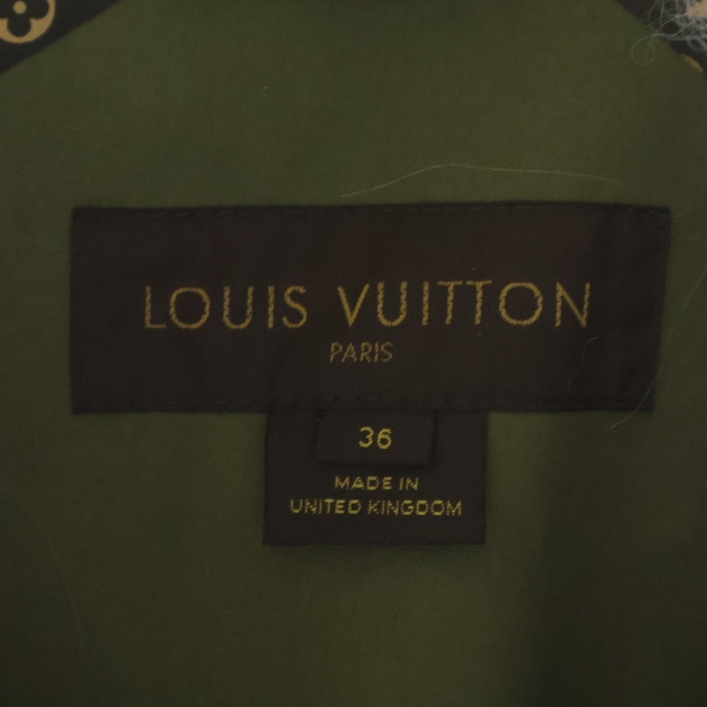 LOUIS VUITTON(ルイヴィトン) 15AW マッキントッシュ別注 ファー付き トレンチコート カーキ RW152A F8CO13B77 レディース