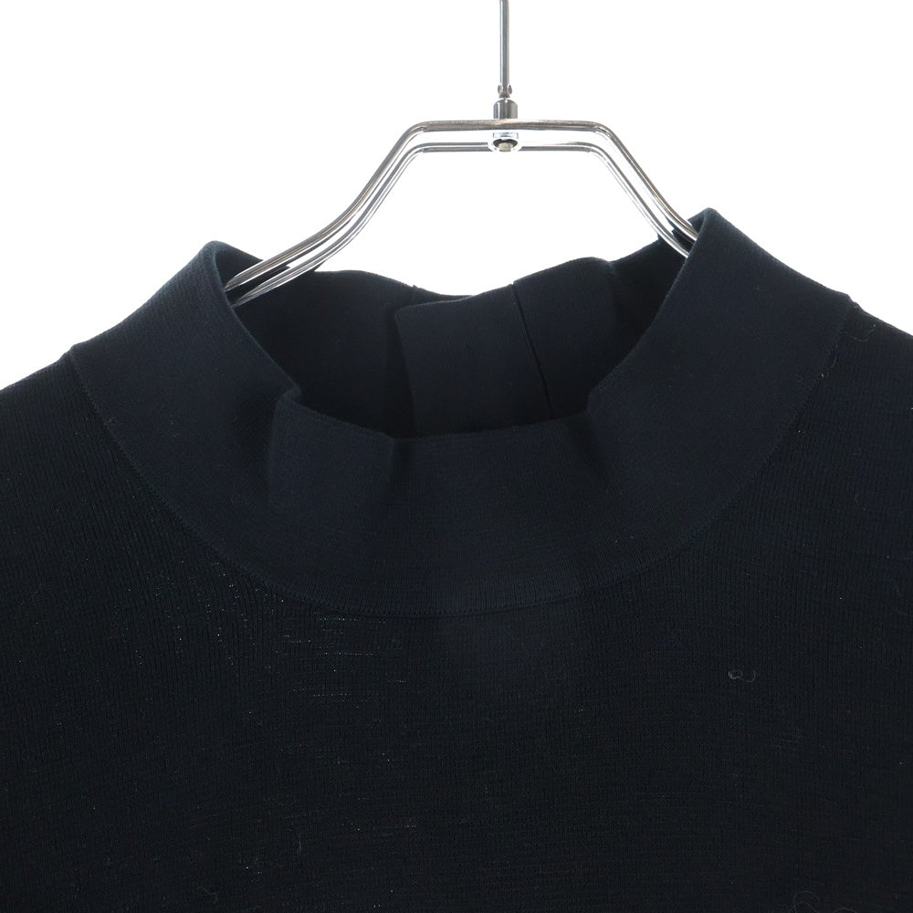 CHANEL(シャネル) 22SS ライオンボタン ハイネック 半袖ニット カットソー ブラック レディース P72001K10368