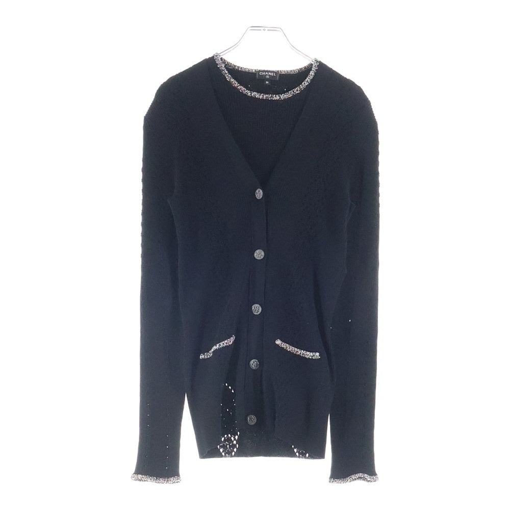 CHANEL(シャネル) 17SS CocoCuba ロゴボタン アンサンブル カーディガン ブラック P55775K07318 レディース
